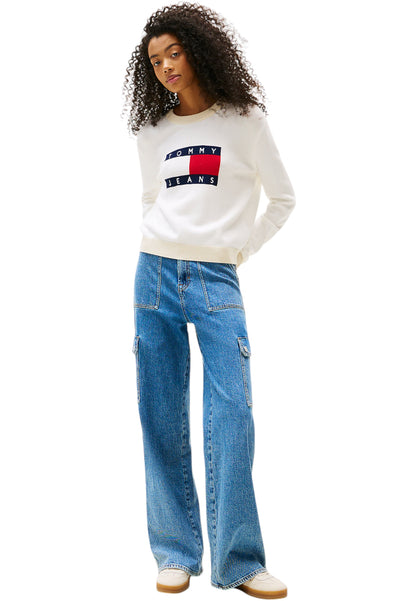Maglione A Girocollo Donna Tommy Jeans  Tjw Clrblckflag DW0DW20970