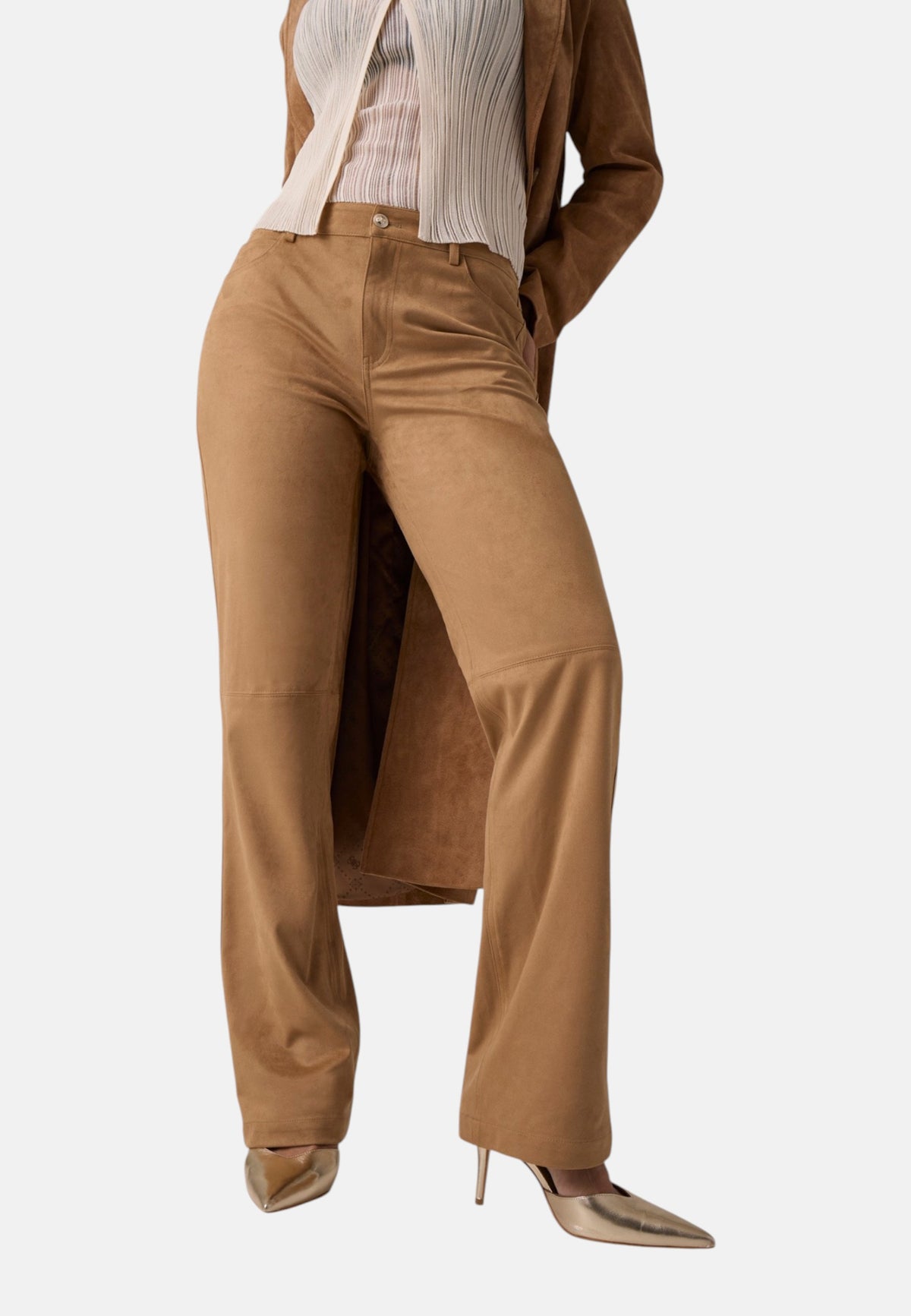 Pantaloni Straight Fit Donna Guess Vita Media Mia W6BA79W4231