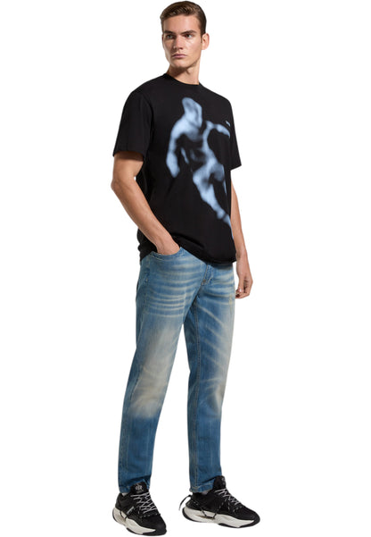 T-Shirt Manica Corta Uomo Bikkembergs Stampa Soccer