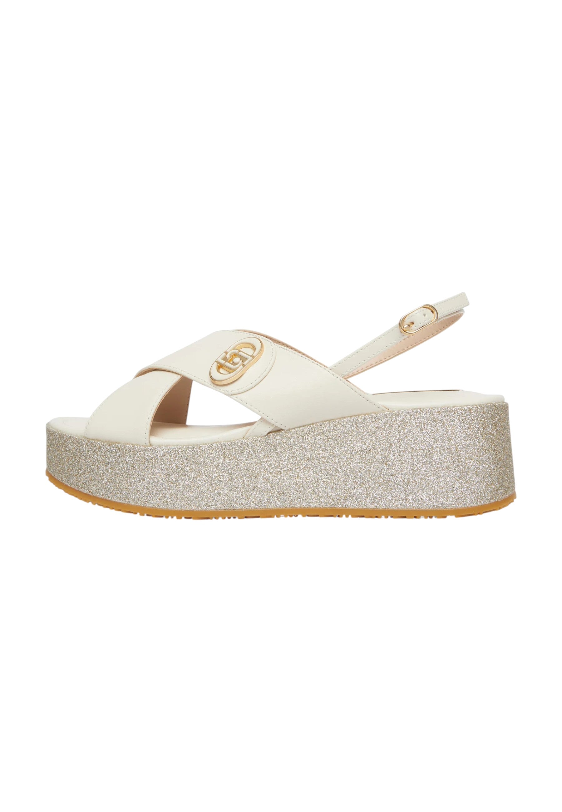 Sandali Platform Donna Liu Jo In Pelle Di Vitello Con Glitter Flo 03 SA6141PX106