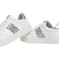 Sneakers Basse Donna Nero Giardini In Pelle Con Banda Glitter  E633593F