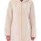 Cappotto  Donna White Wise Montone Con Zip E Cappuccio  WW18200