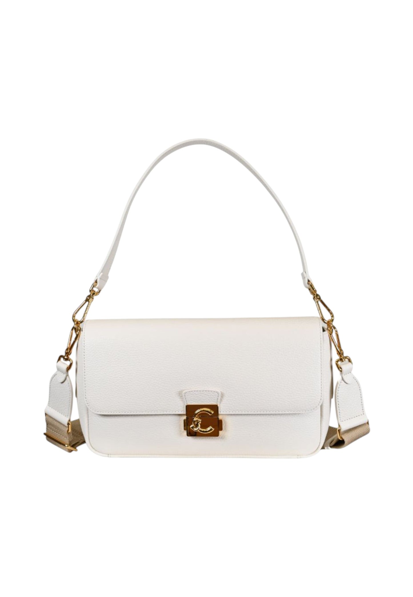 Borsa A Spalla Donna Coccinelle In Pelle Martellata Coccinelle C-Me Lock Large E1U4K120101