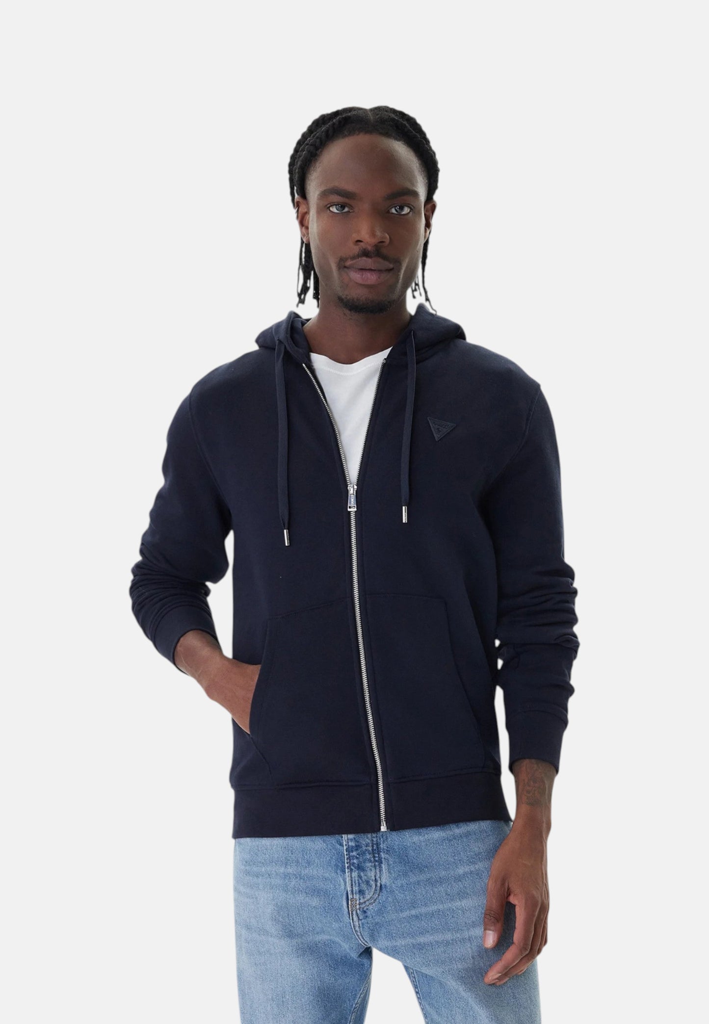 Felpa Con Zip Uomo Guess Con Cappuccio Basic M6RQ48KCN01