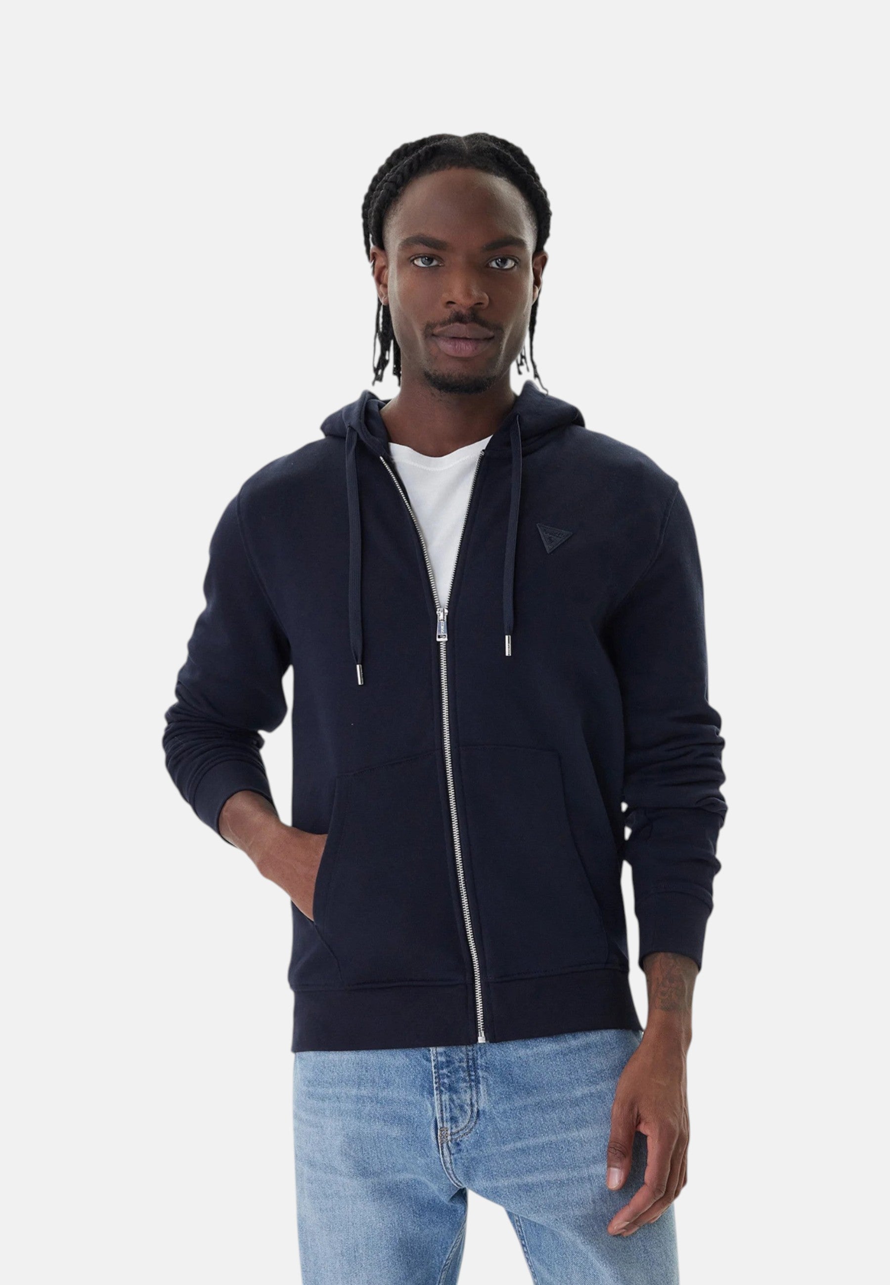 Felpa Con Zip Uomo Guess Con Cappuccio Basic M6RQ48KCN01