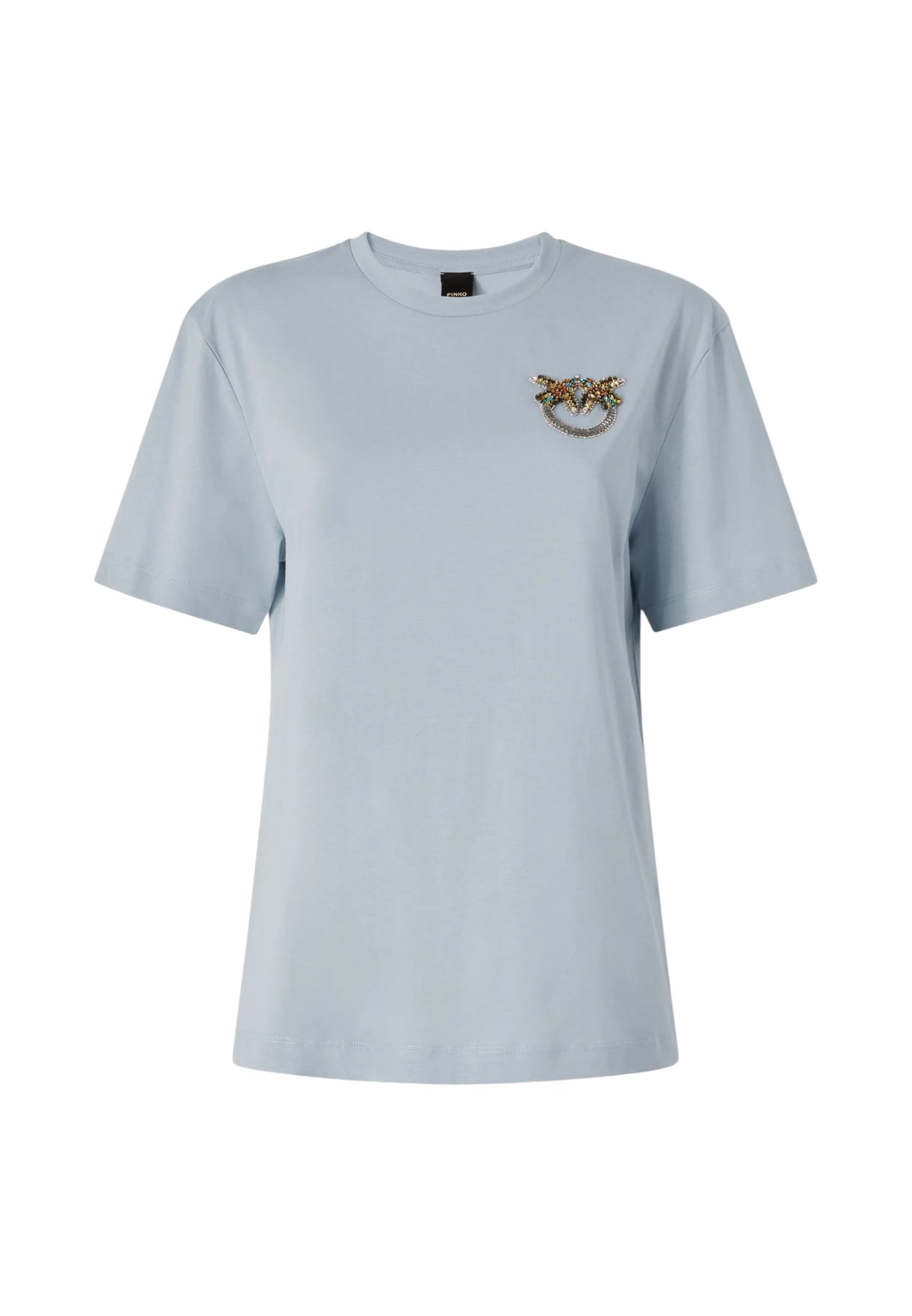 T-Shirt Manica Corta Donna Pinko Con Logo Love Birds Ricamo Strepitoso 105526A33F