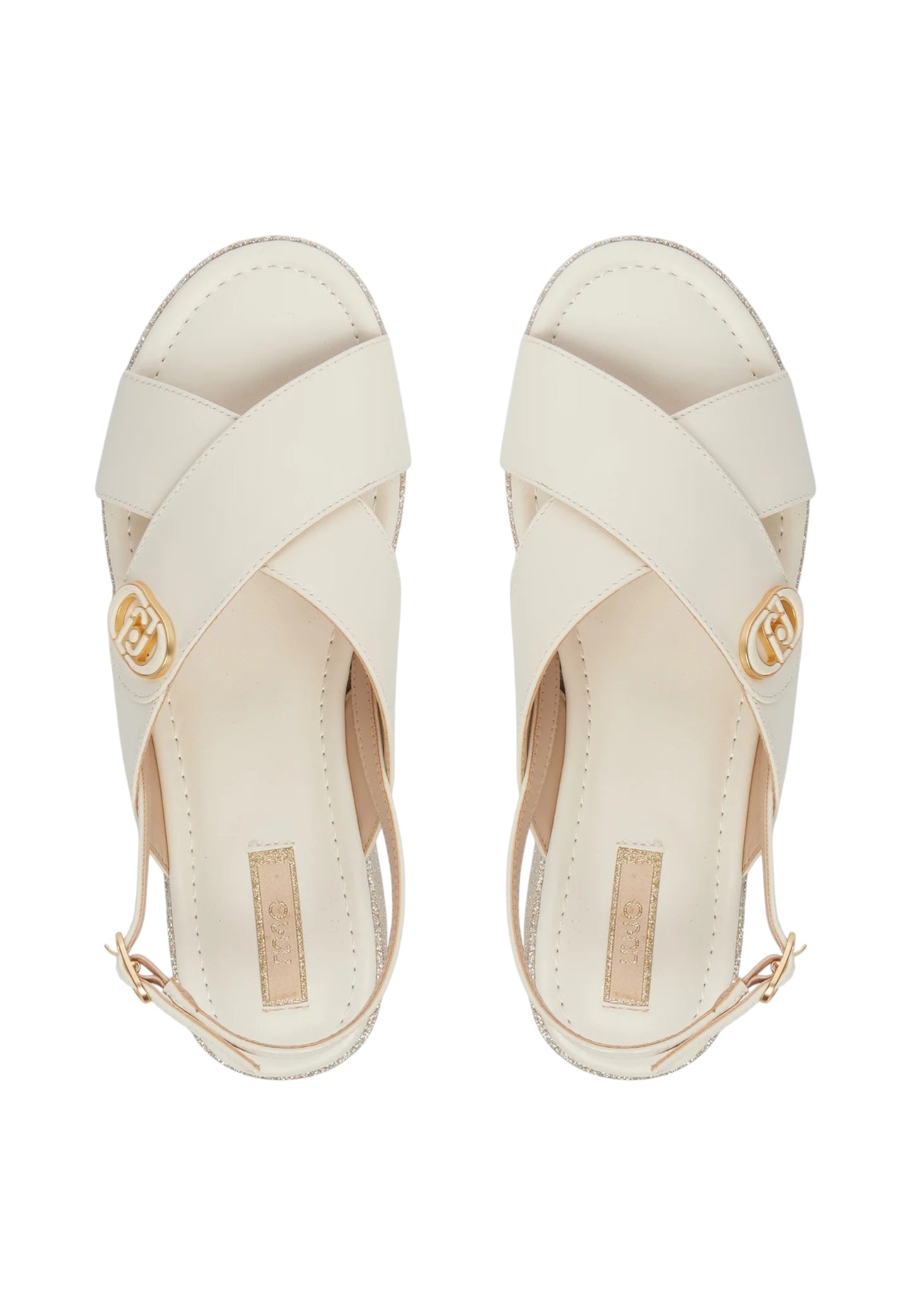 Sandali Platform Donna Liu Jo In Pelle Di Vitello Con Glitter Flo 03 SA6141PX106
