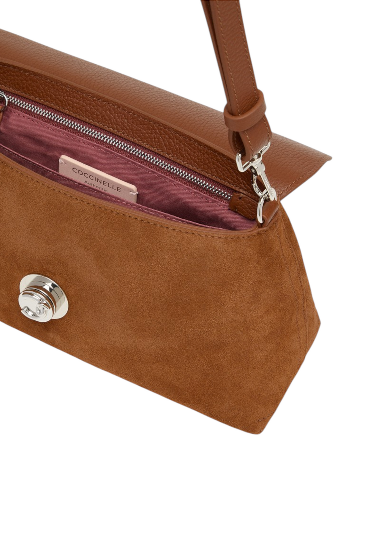 Borsa A Spalla Donna Coccinelle In camoscio, Pelle con grana, Bicolore Nikla Suede Bim E1TOC120101