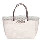 Borsa A Spalla Donna Mc2 Saint Barth Canvas City Bag Mid Fringe CBMF001