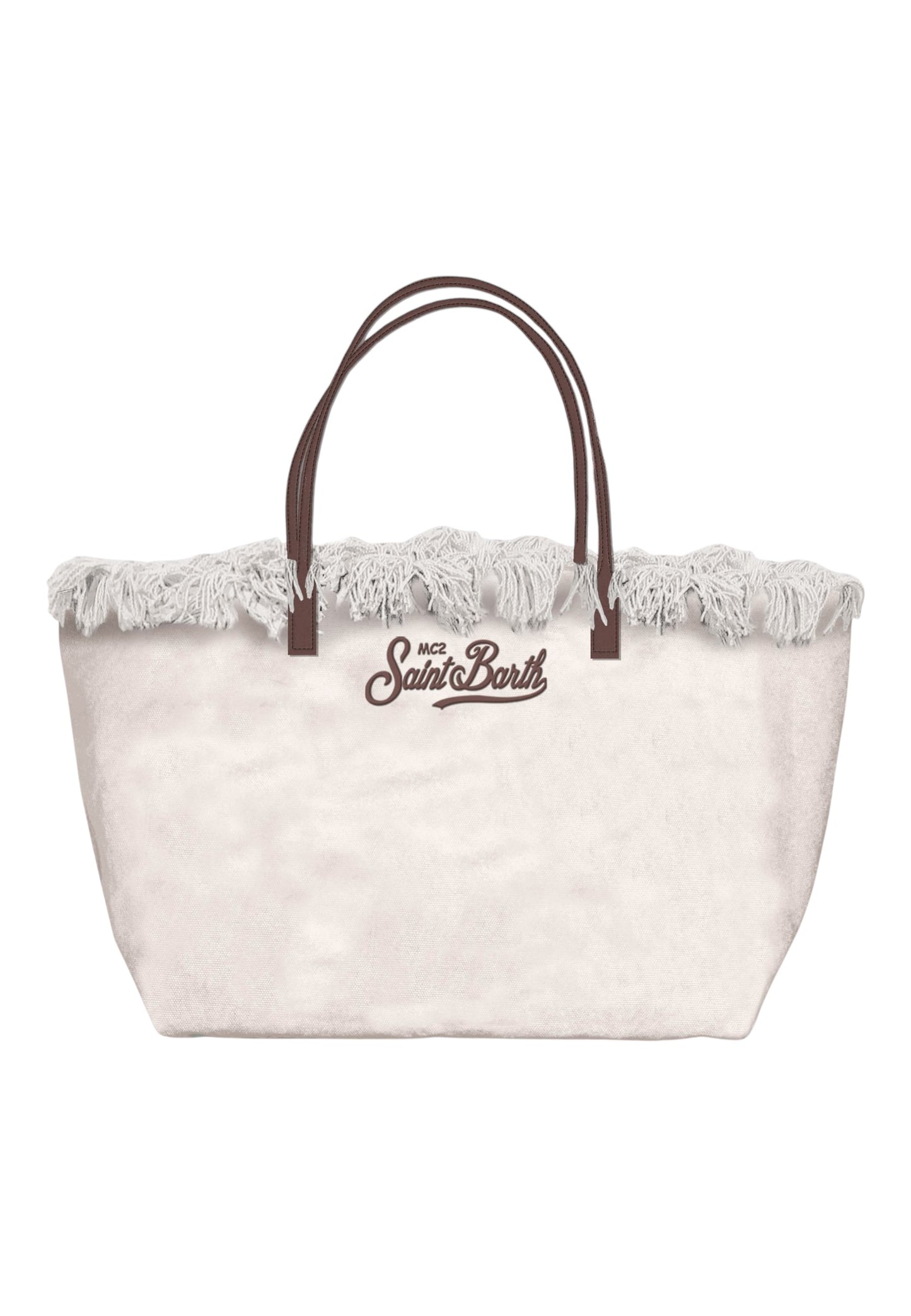 Borsa A Spalla Donna Mc2 Saint Barth Canvas City Bag Mid Fringe CBMF001