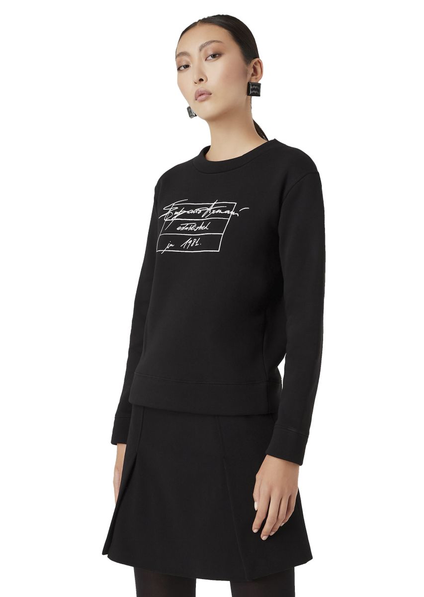 Felpa A Girocollo Donna Emporio Armani   6K2M7R2JRGZ