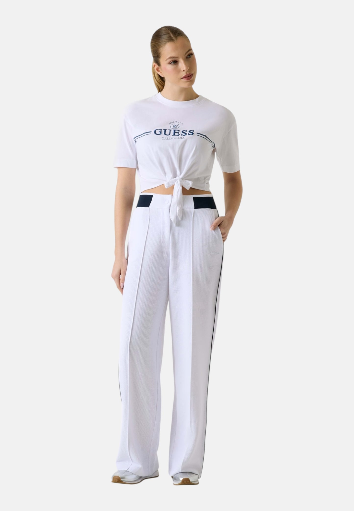 T-Shirt Manica Corta Donna Guess Crop Bow V6GI20K3509
