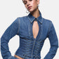 Camicia Manica lunga Donna Liu Jo In Denim Con Stringhe Liu Jo feat ELODIE UA6507D0399