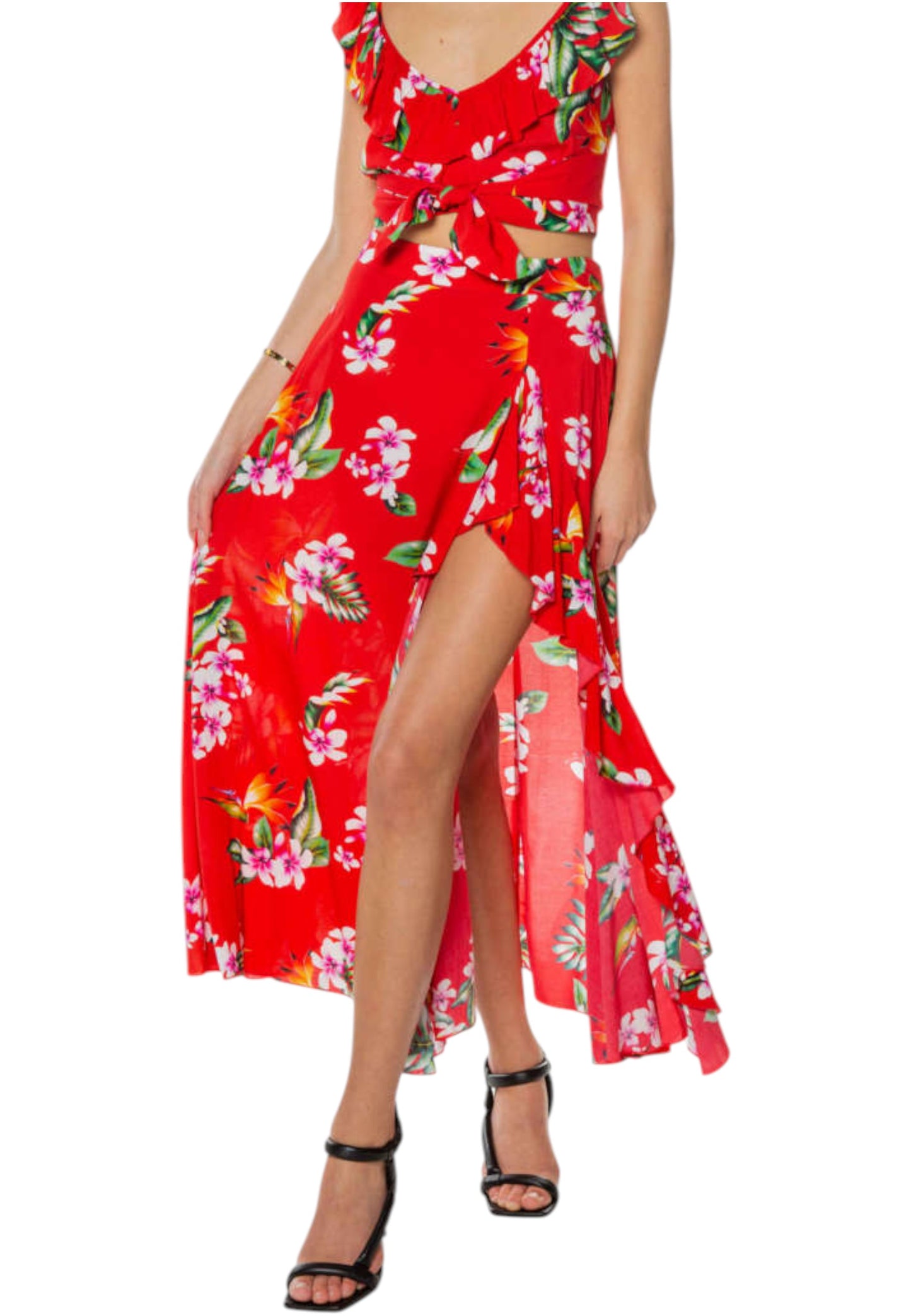 Gonna Lunga Donna Guess Flower Combo  E1GD03WO05M