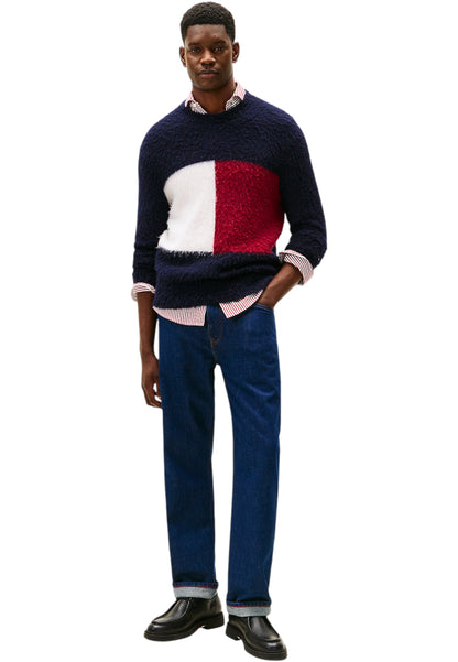 Maglione A Girocollo Uomo Tommy Hilfiger  Alpaca Blend Big Flag MW0MW41322