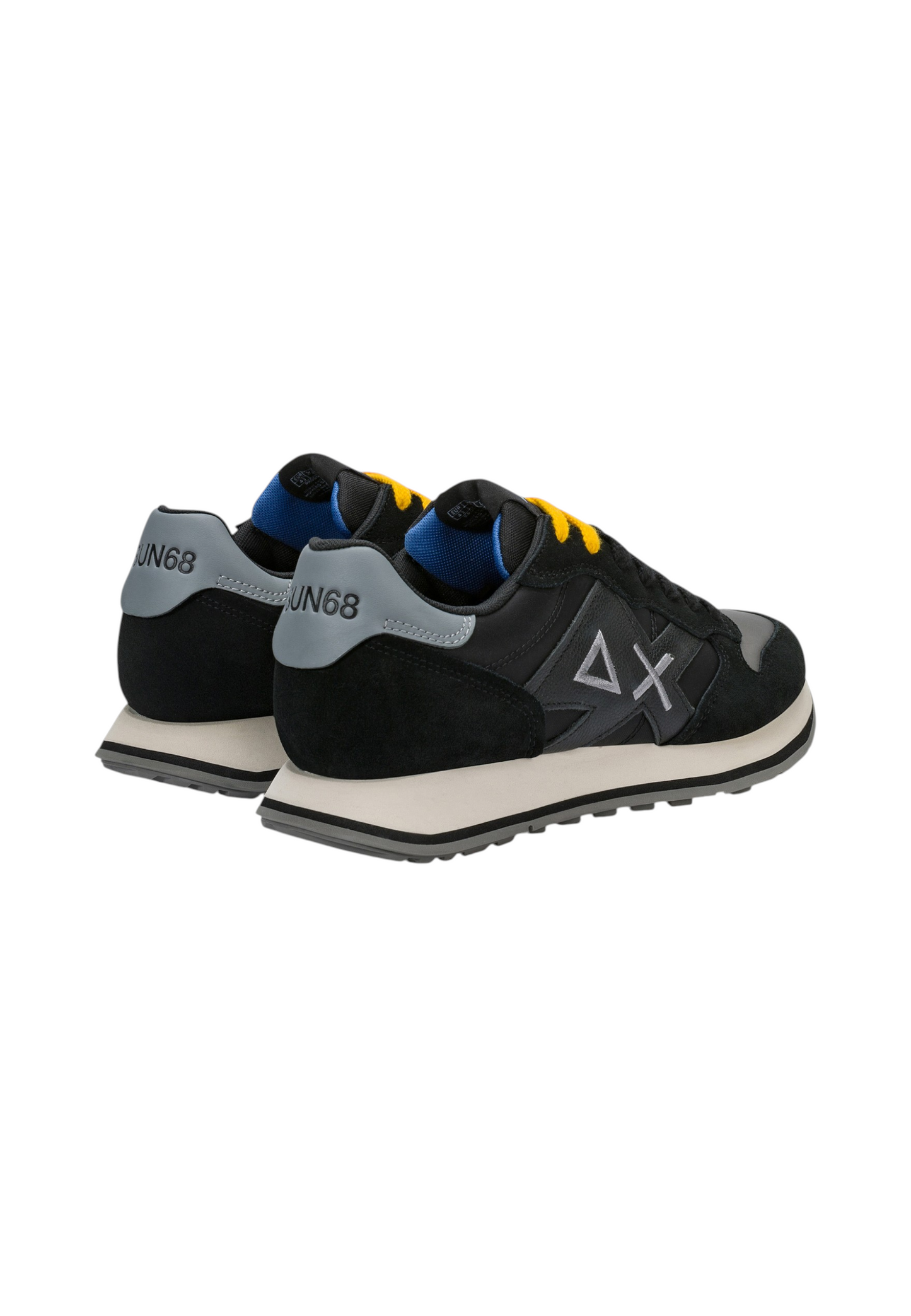 Sneakers Basse Uomo Sun68 Stile Running, Nylon E Suede, Maxi Logo, Bicolor Jaki 2.0 Bicolor Z46122