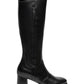 Stivali Con Tacco Donna Nero Giardini Tomaia in pelle, gambale lineare, punta affusolata, chiusura laterale con zip, tacco largo, Made in Italy  I617697D