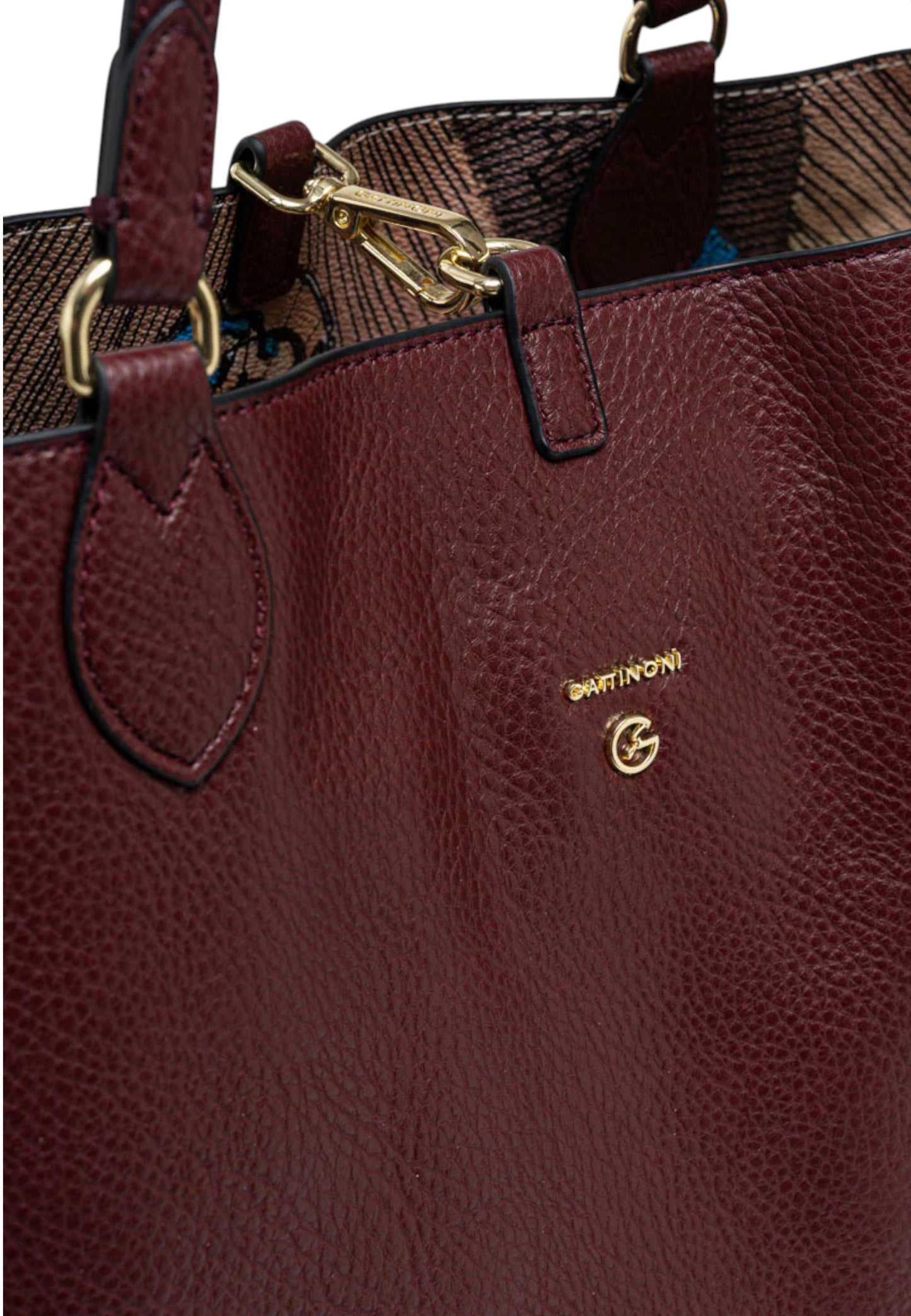 Borsa A Spalla Donna Gattinoni Large Double Handle Planetarium Reversibile BIGP58170WVW