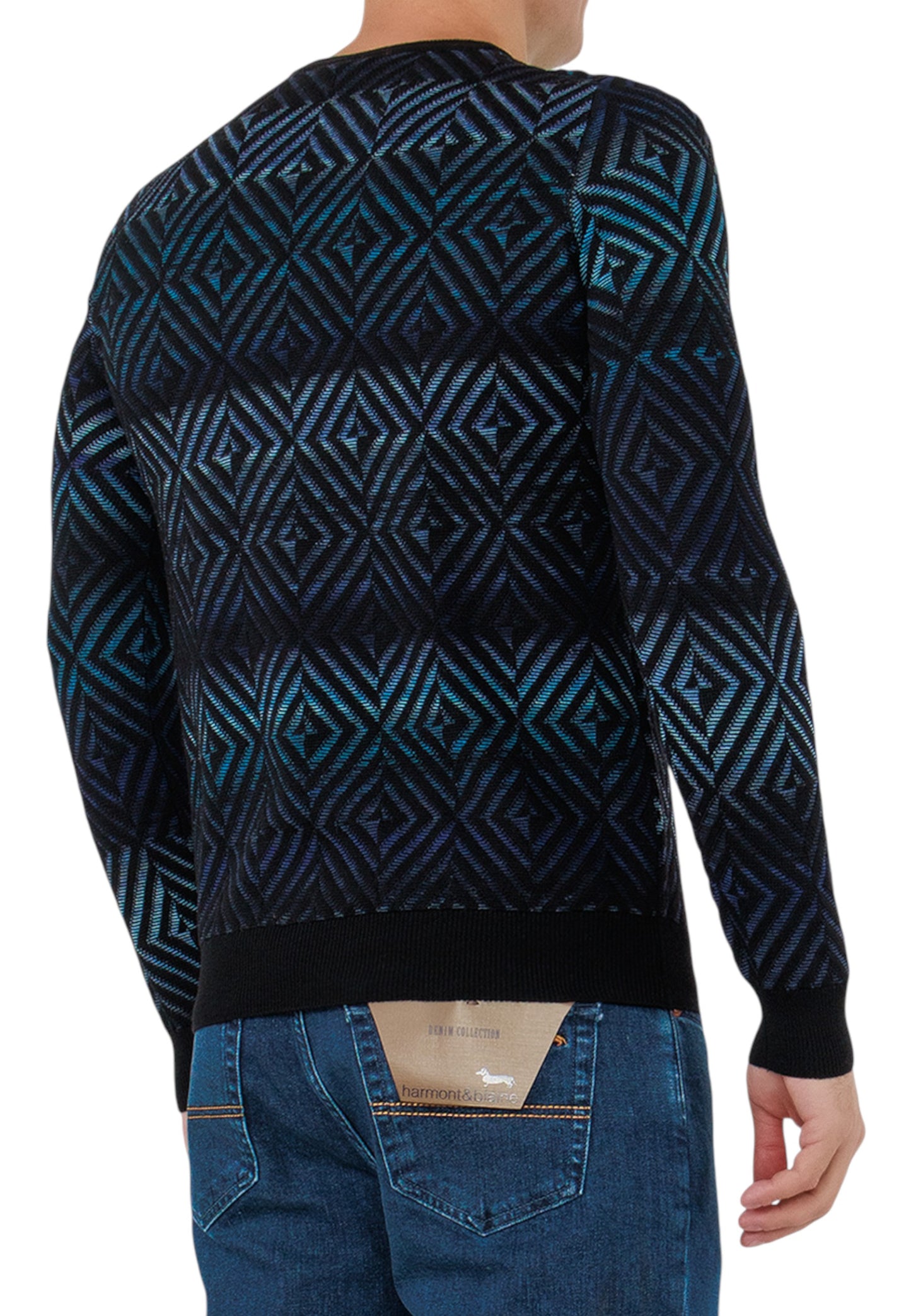 Maglione A Girocollo Uomo Harmont & Blaine 3D Filo Unito + Stampato  HRP846030277