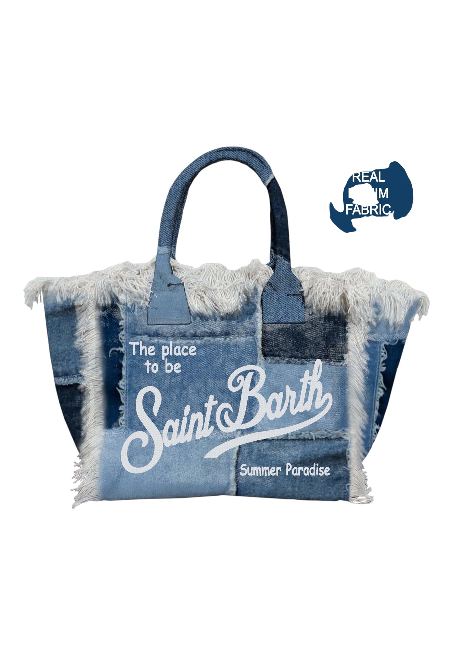 Borsa A Mano Donna Mc2 Saint Barth Denim Patchwork Vanity VANI001