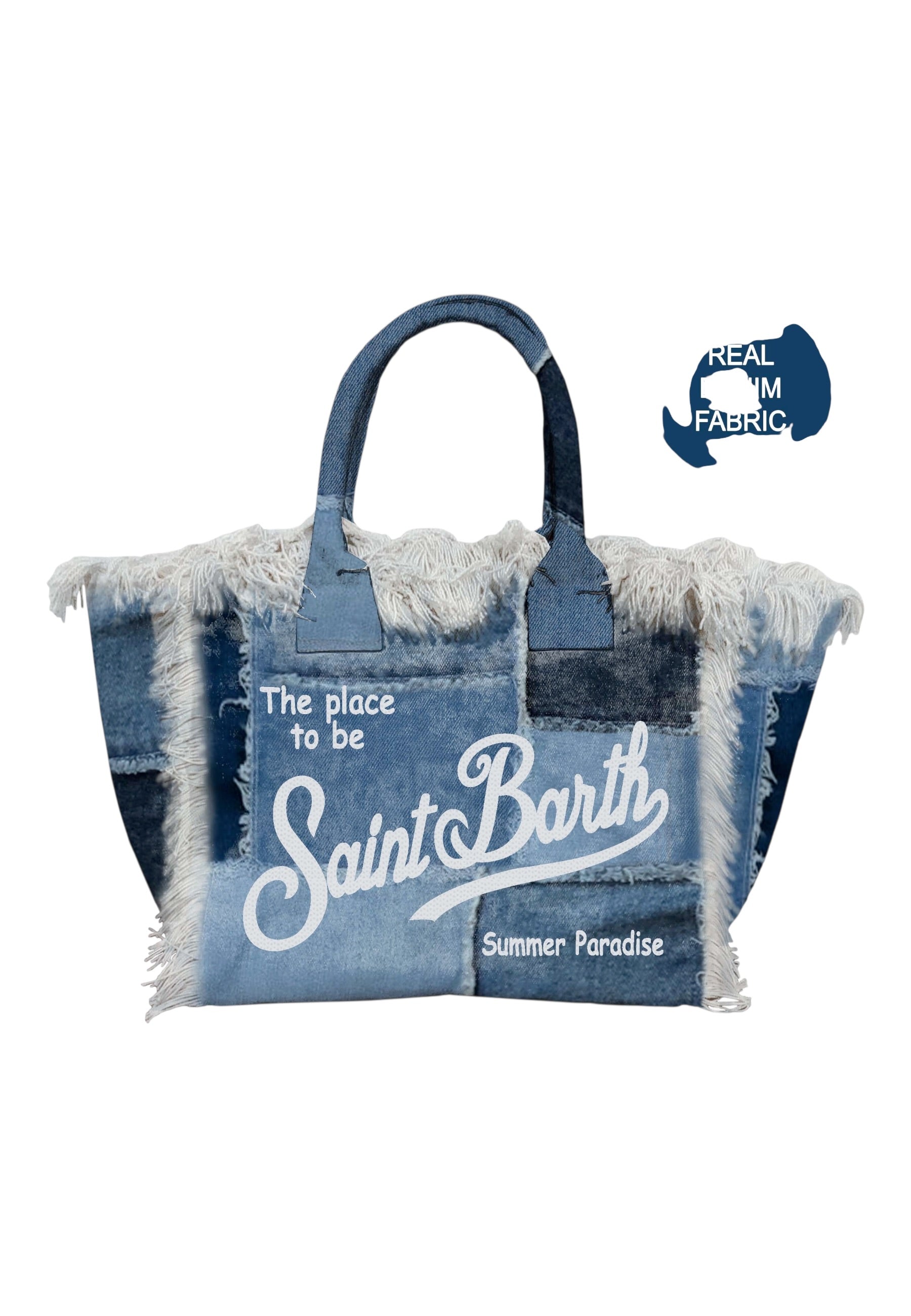 Borsa A Mano Donna Mc2 Saint Barth Denim Patchwork Vanity VANI001