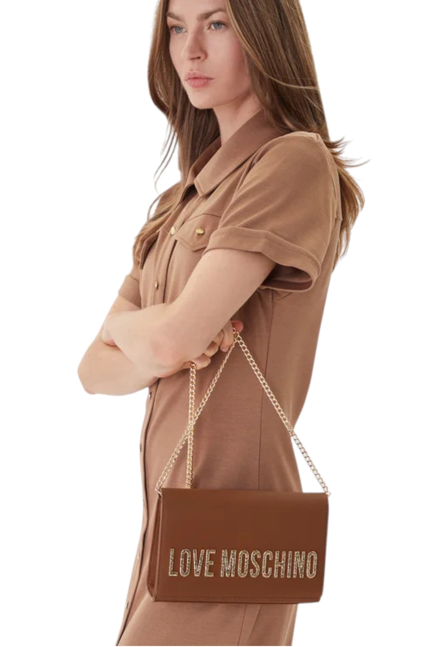 Borsa A Tracolla Donna Love Moschino  Hammered Logo JC4121PP0NKD0