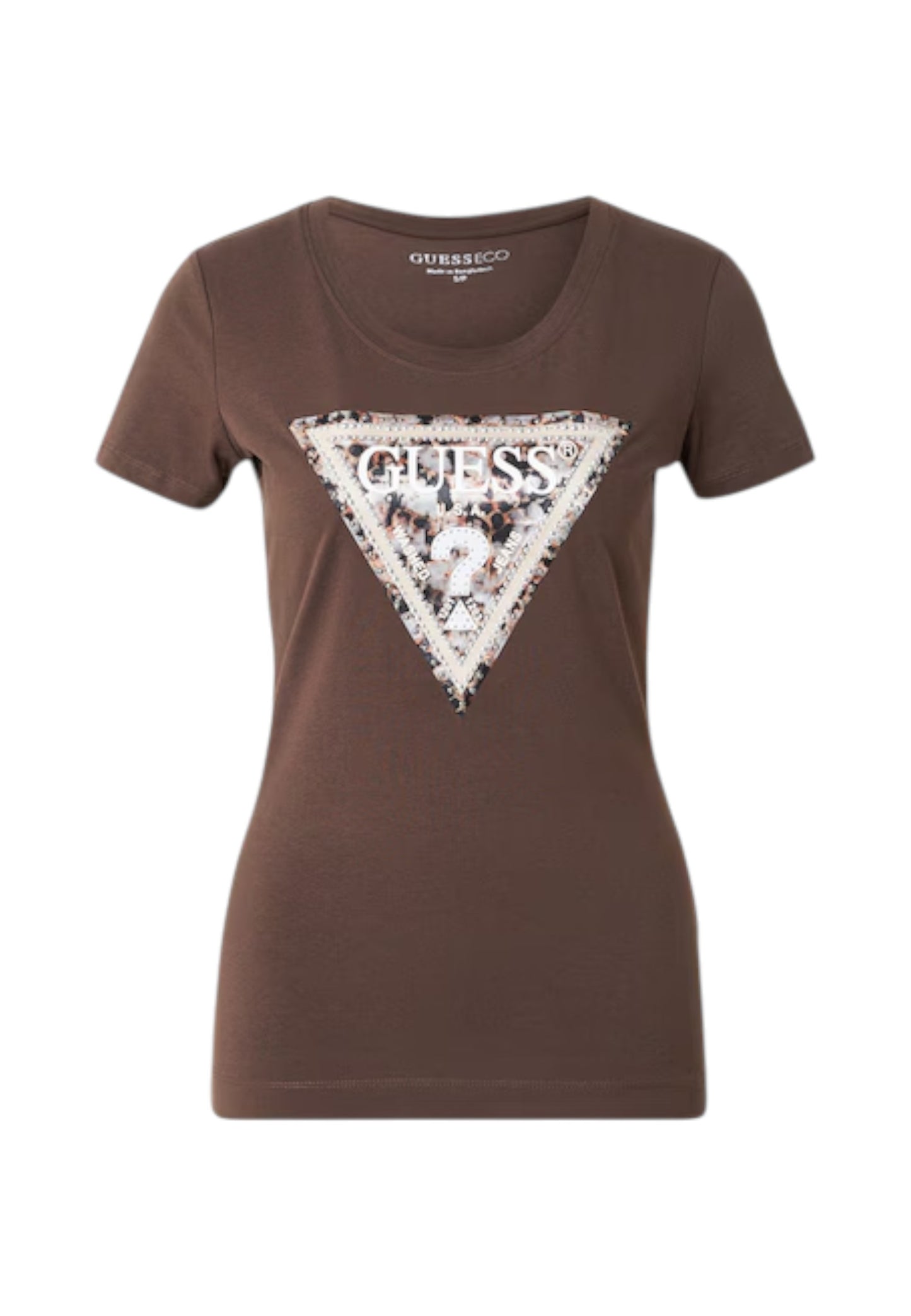 T-Shirt Manica Corta Donna Guess  Leo Triangle W6RI32J1314