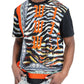T-Shirt Manica Corta Uomo Just Cavalli  Placed Graphictiger 76OAH6RFJS323