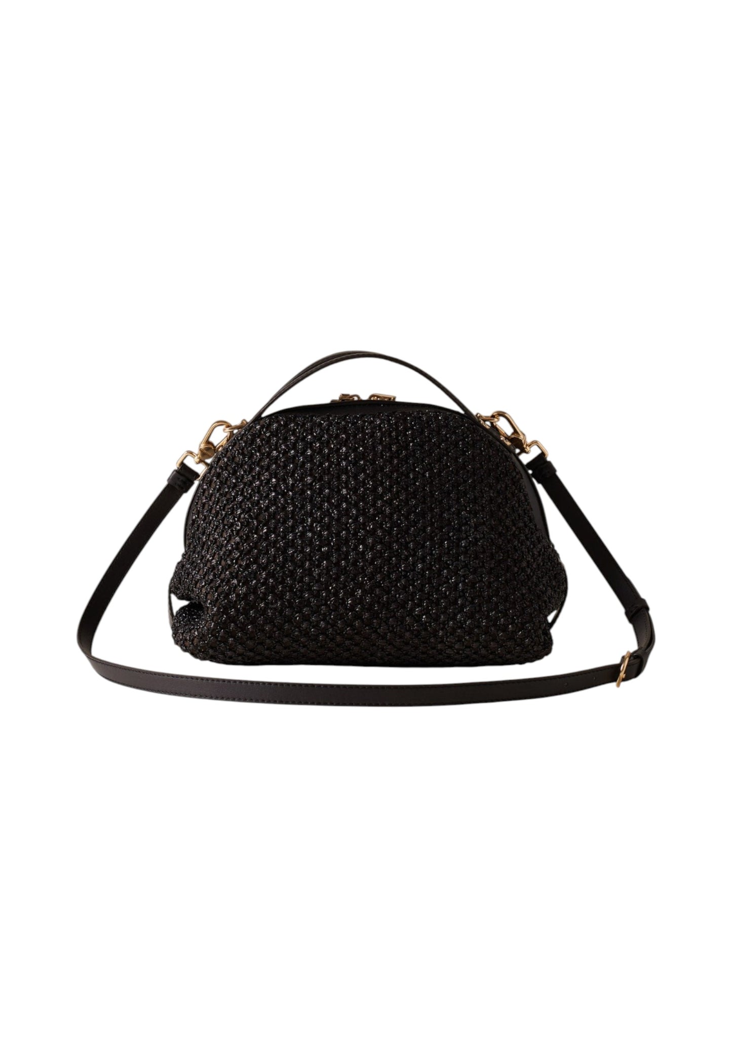 Borsa A Mano Donna Borbonese BaulettoSmall In Paglia Traforata Con Tracolla Sexy 910103800379