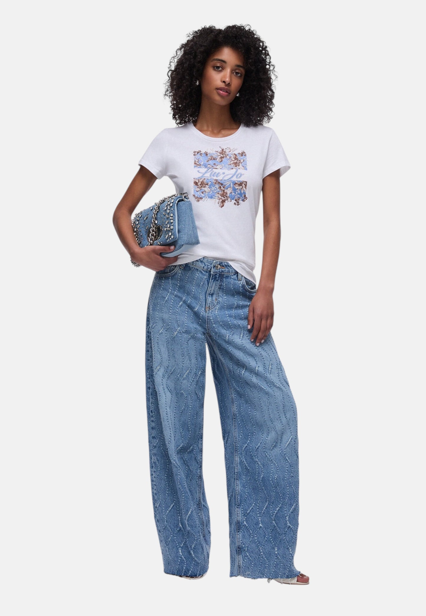 T-Shirt Manica Corta Donna Liu Jo Liujo Br.Bl.W Li Eco Line WA6493JS923