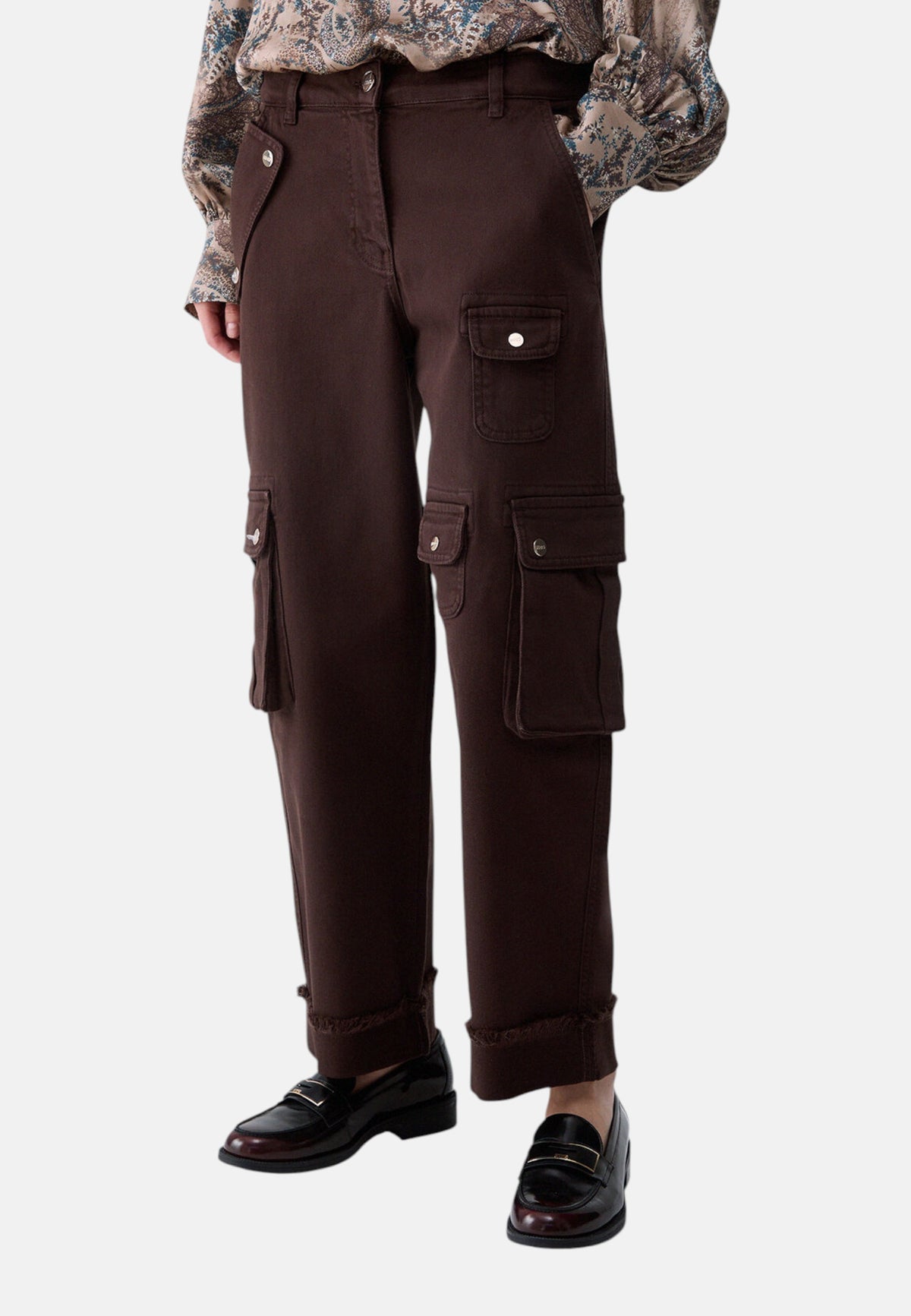 Pantaloni Cargo Donna Liu Jo Con Tasconi  CF6227T1819