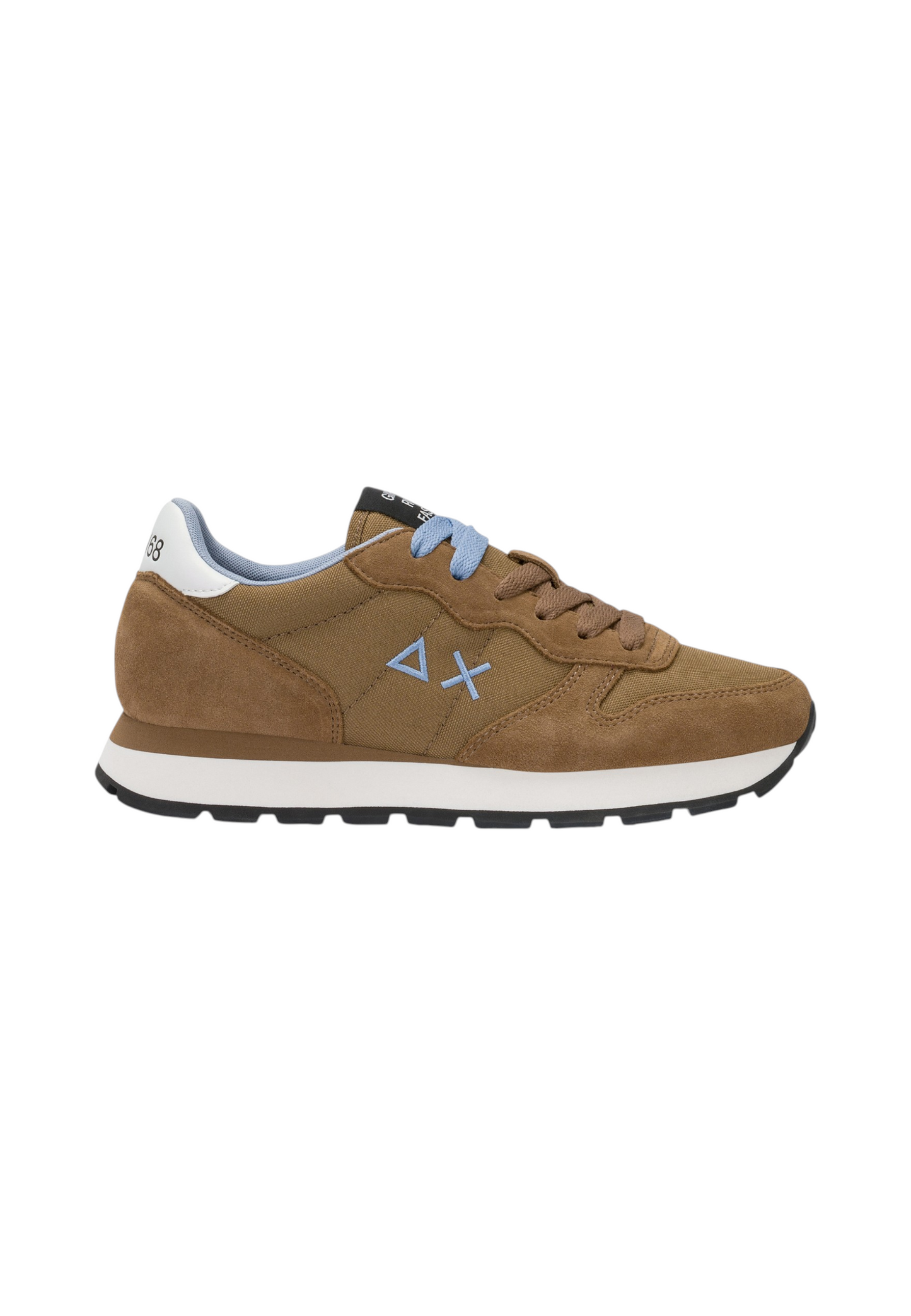 Sneakers Basse Donna Sun68 Stile Running, Nylon E Suede, Logo Ricamato Ally Solid Z46201