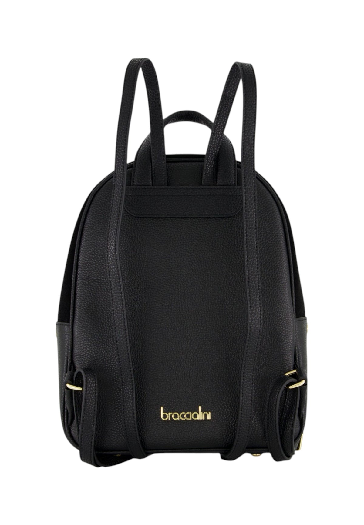 Zaino  Donna Braccialini Zaino compatto, Singolo con tracolle regolabili, Chiusura con zip, Due tasche interne, una con zip e una aperta, Dettaglio boule in metallo dorato, Dimensioni: 24 x 10 x 30 Cm Ariel B19434PP