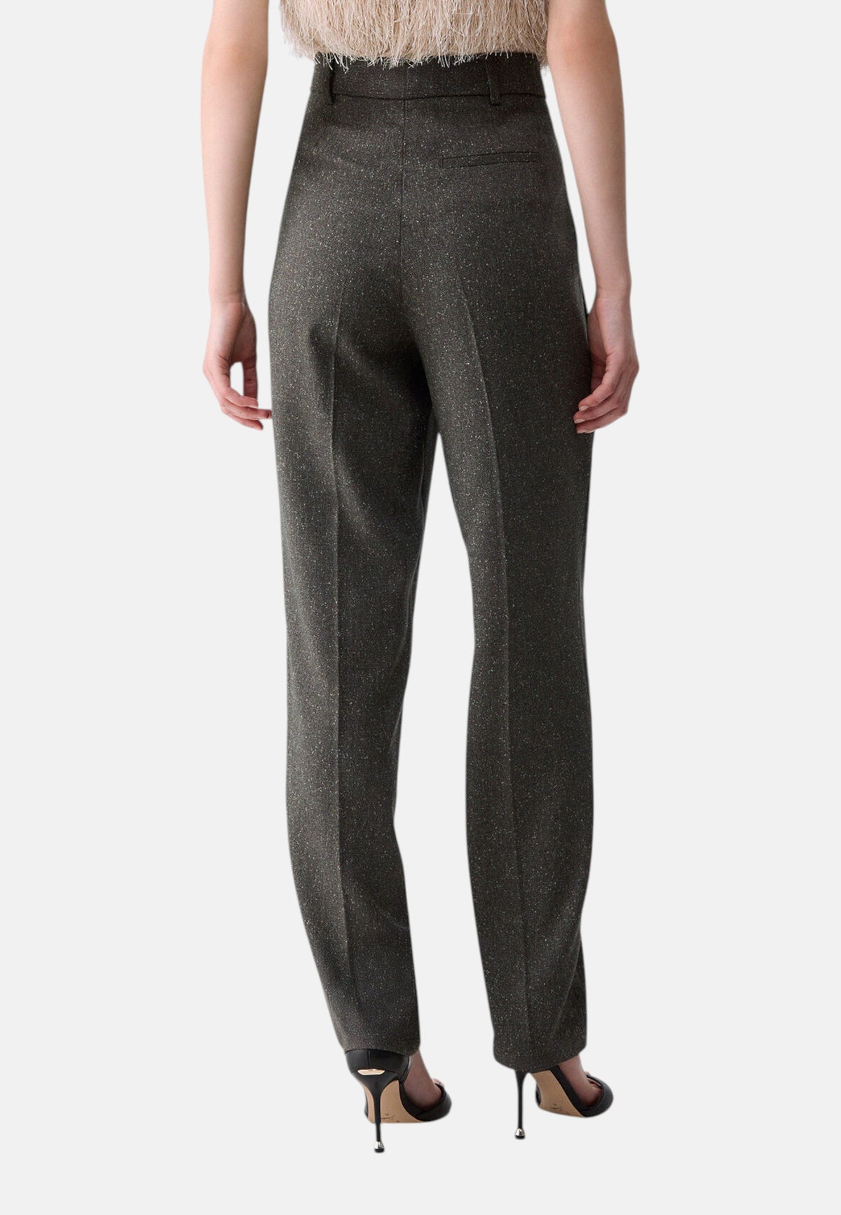 Pantaloni  Donna Liu Jo Lunghi Sartoriale In Tweed  CF6076T800A