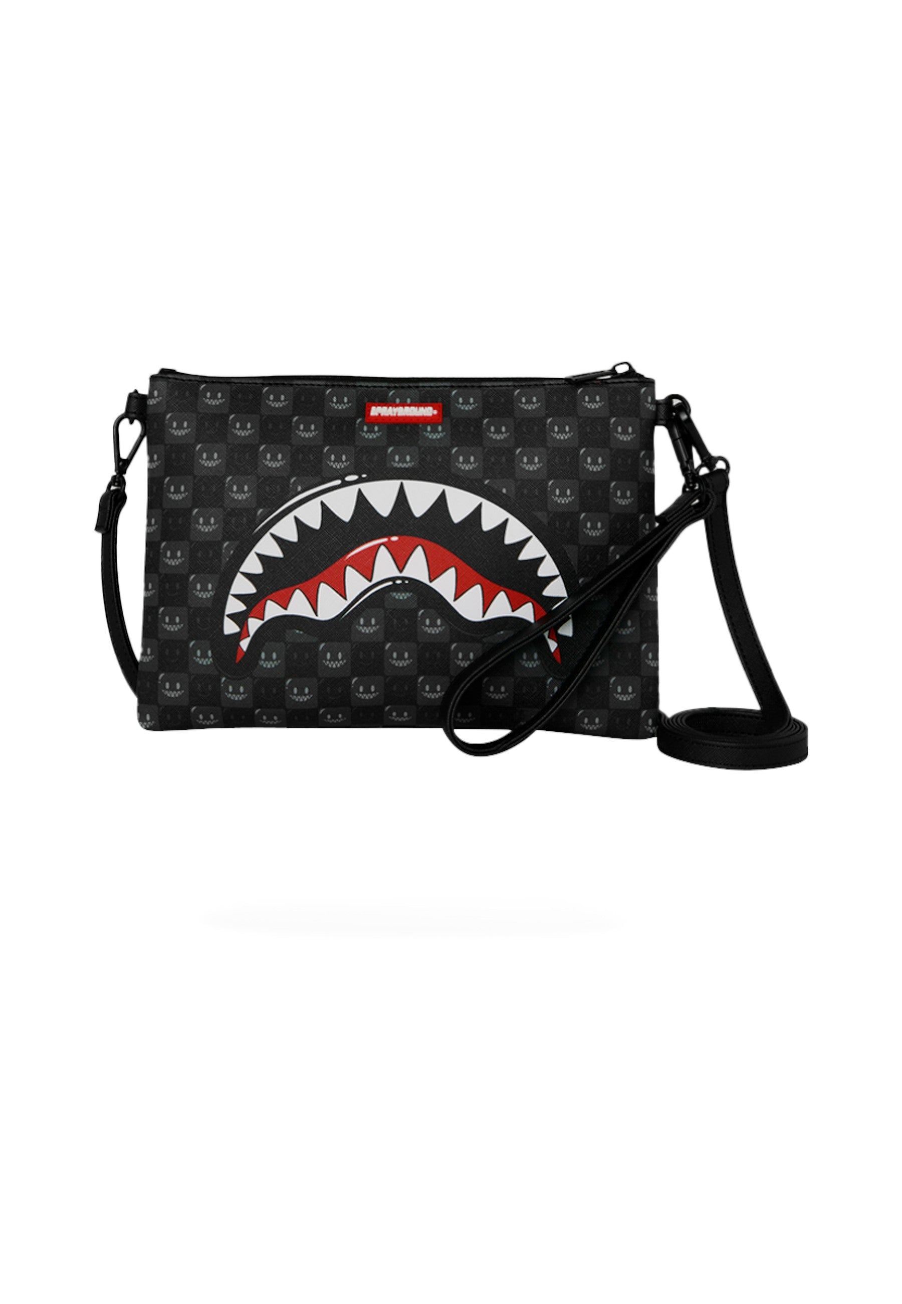 Borsa A Tracolla Unisex Sprayground  Sharks In Paris Wtf Bubbly Black Check 910B9318NSZ