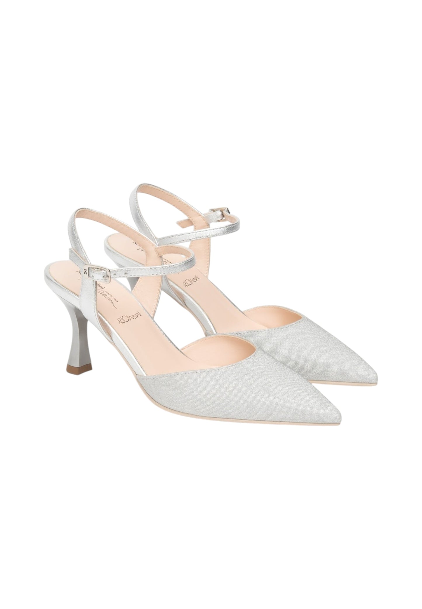 Sling Back  Donna Nero Giardini In Tessuto Lurex  E615440DE