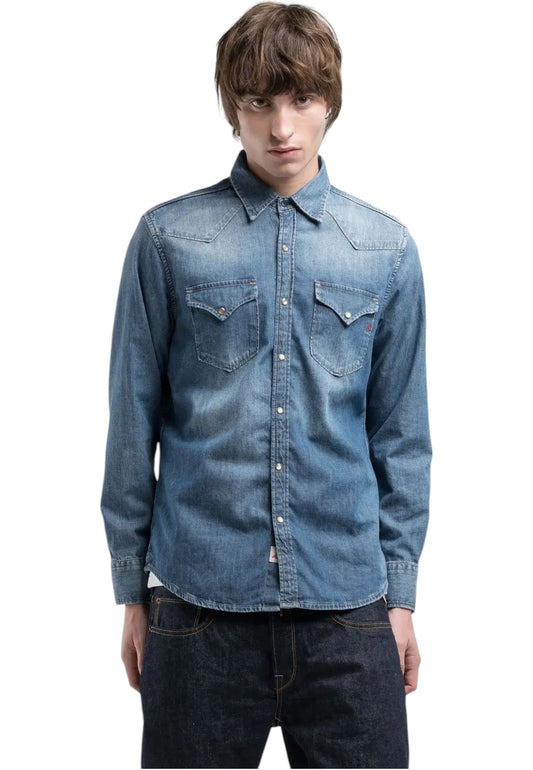 Camicia Manica lunga Uomo Replay In Jeans