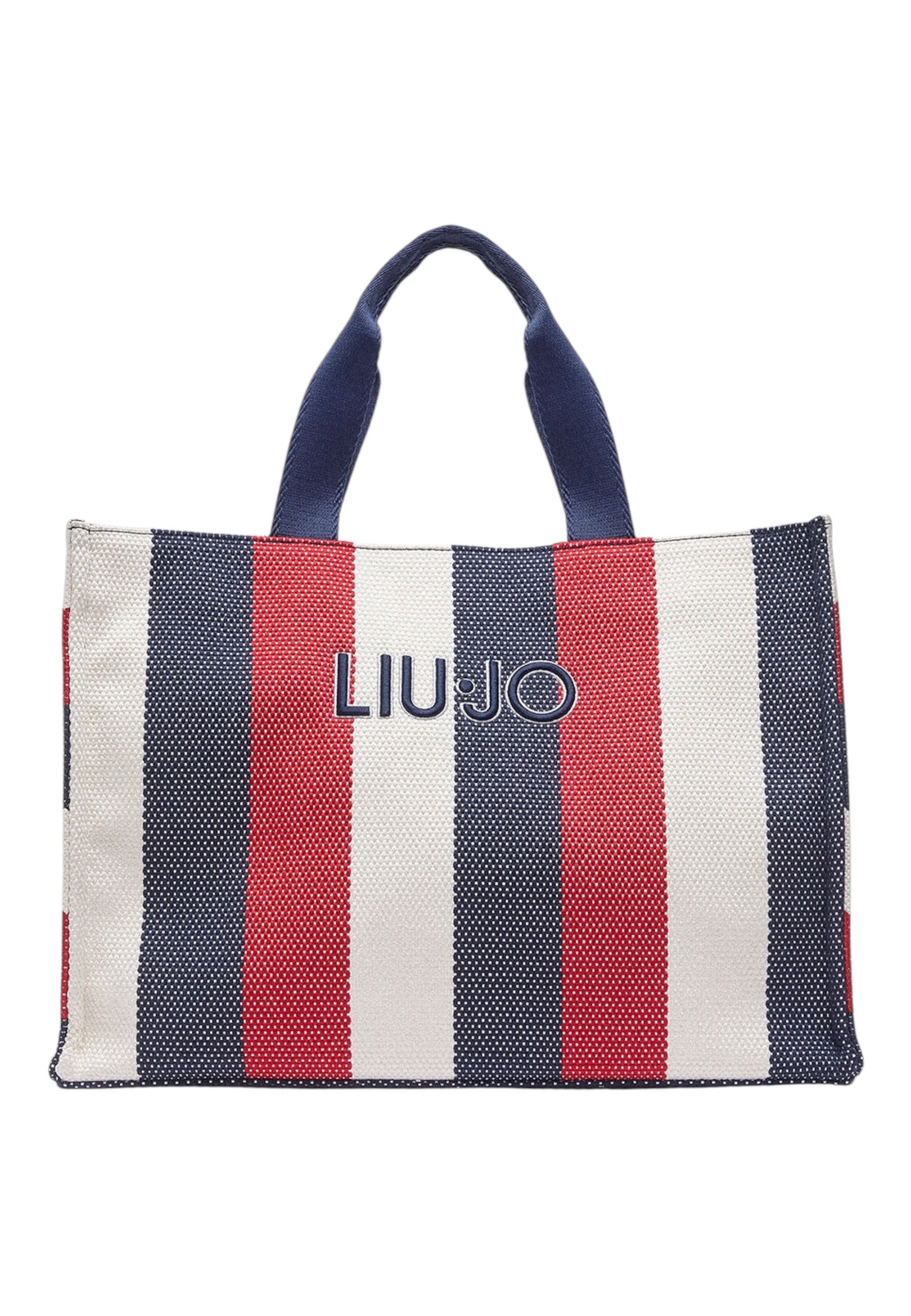 Borsa A Mano Donna Liu Jo Large Striped Canvas Tote Bag  2A6026T2176