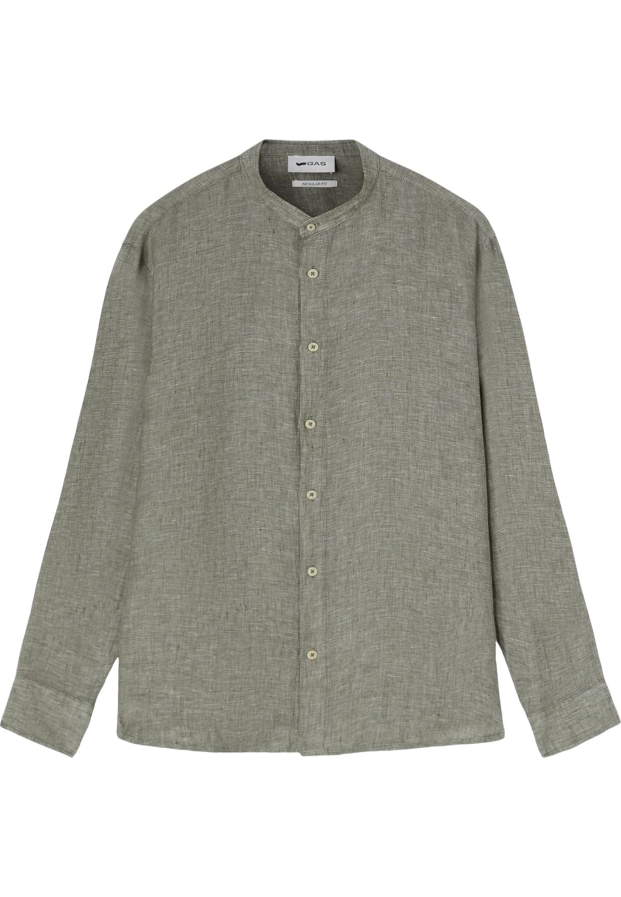 Camicia Manica lunga Uomo Gas Regular Fit Flamed Linen Collo Coreana Misao/R 151387101029