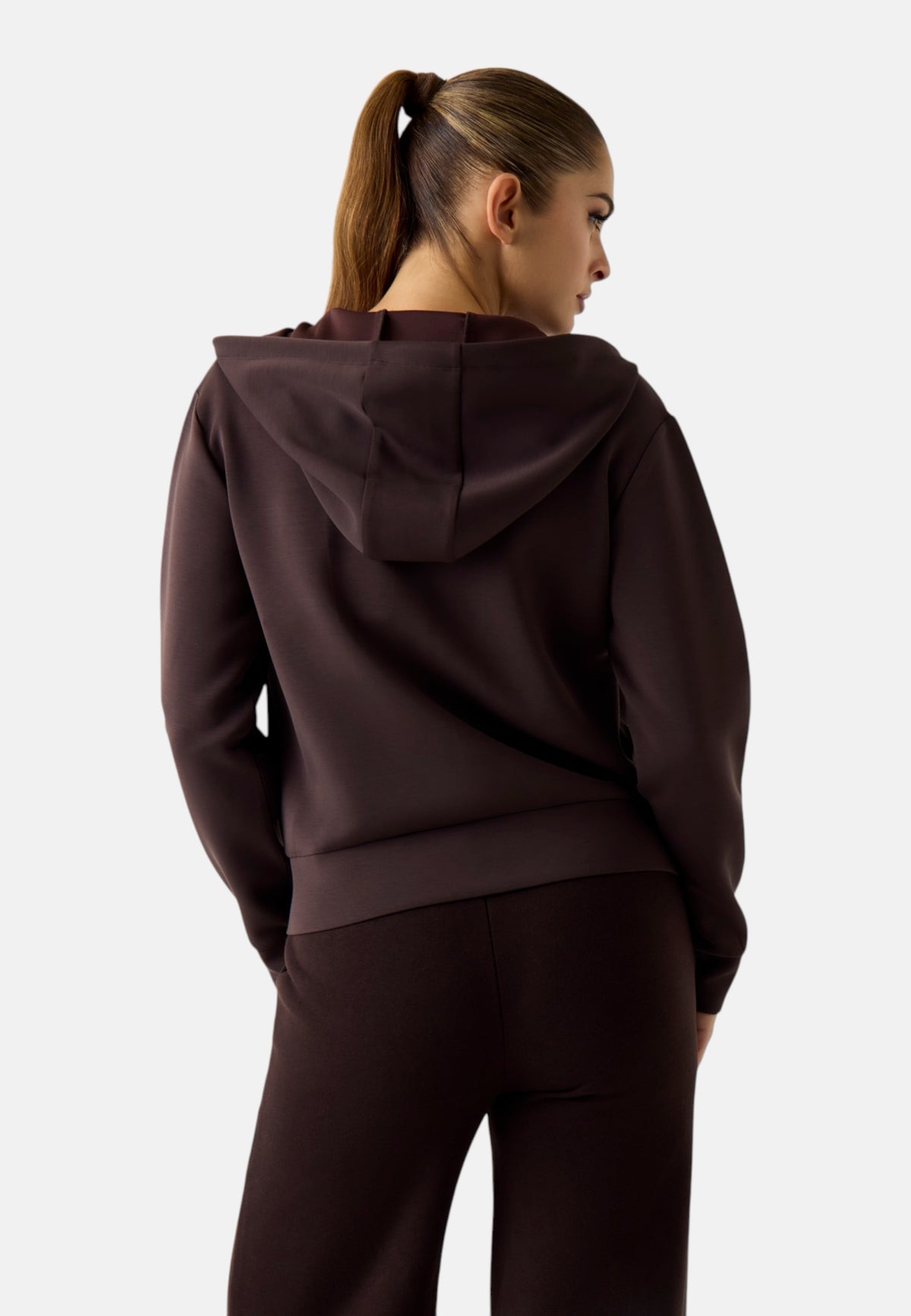 Felpa Con Cappuccio Donna Guess Zip intera Olympe V4YQ06KCAY2