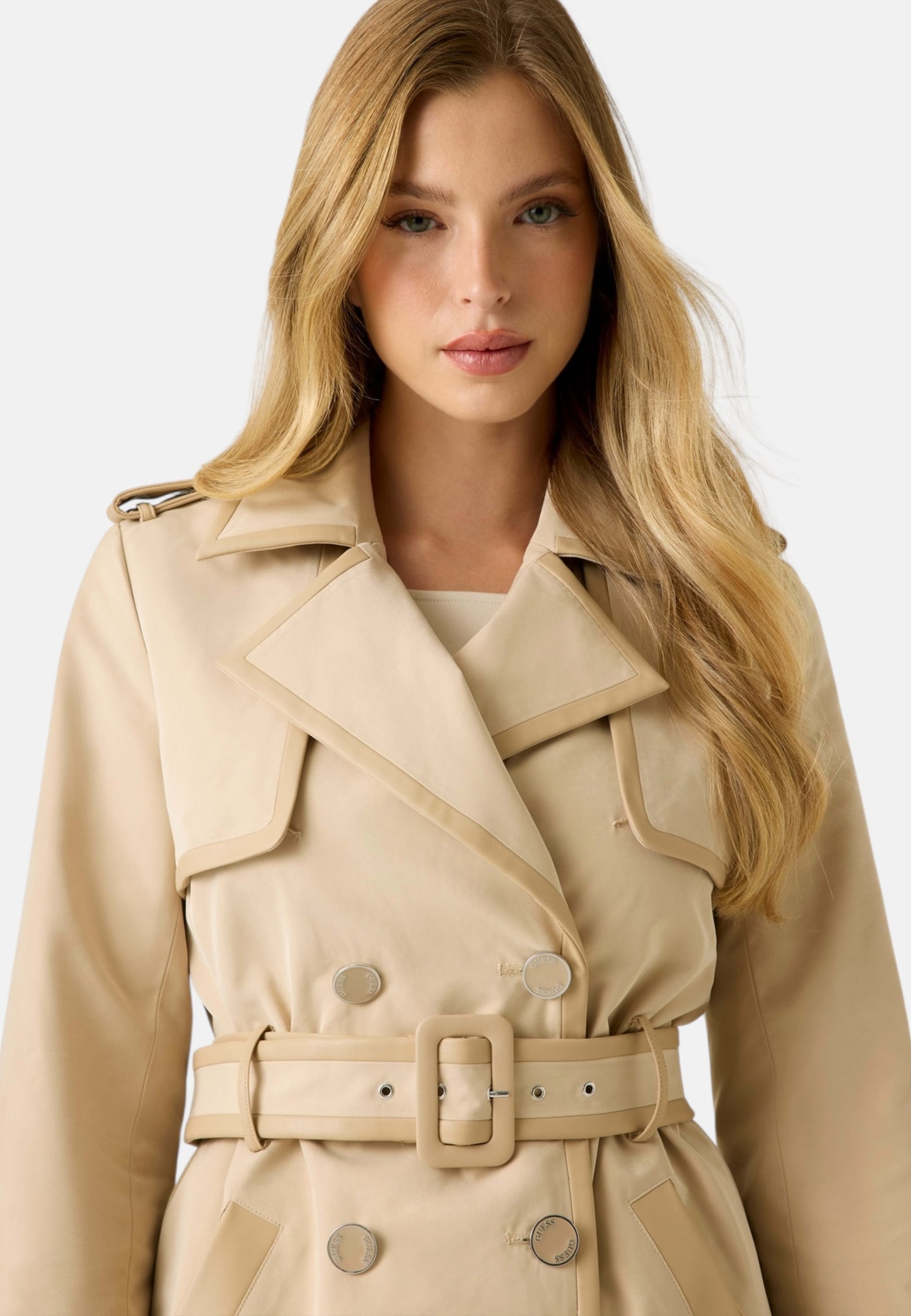 Cappotto Trench Donna Guess  Jenny Pu Details W5RL14WGWD2
