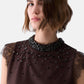 T-Shirt Senza Maniche Donna Liu Jo Con Pizzo E Strass  CF6142J5923