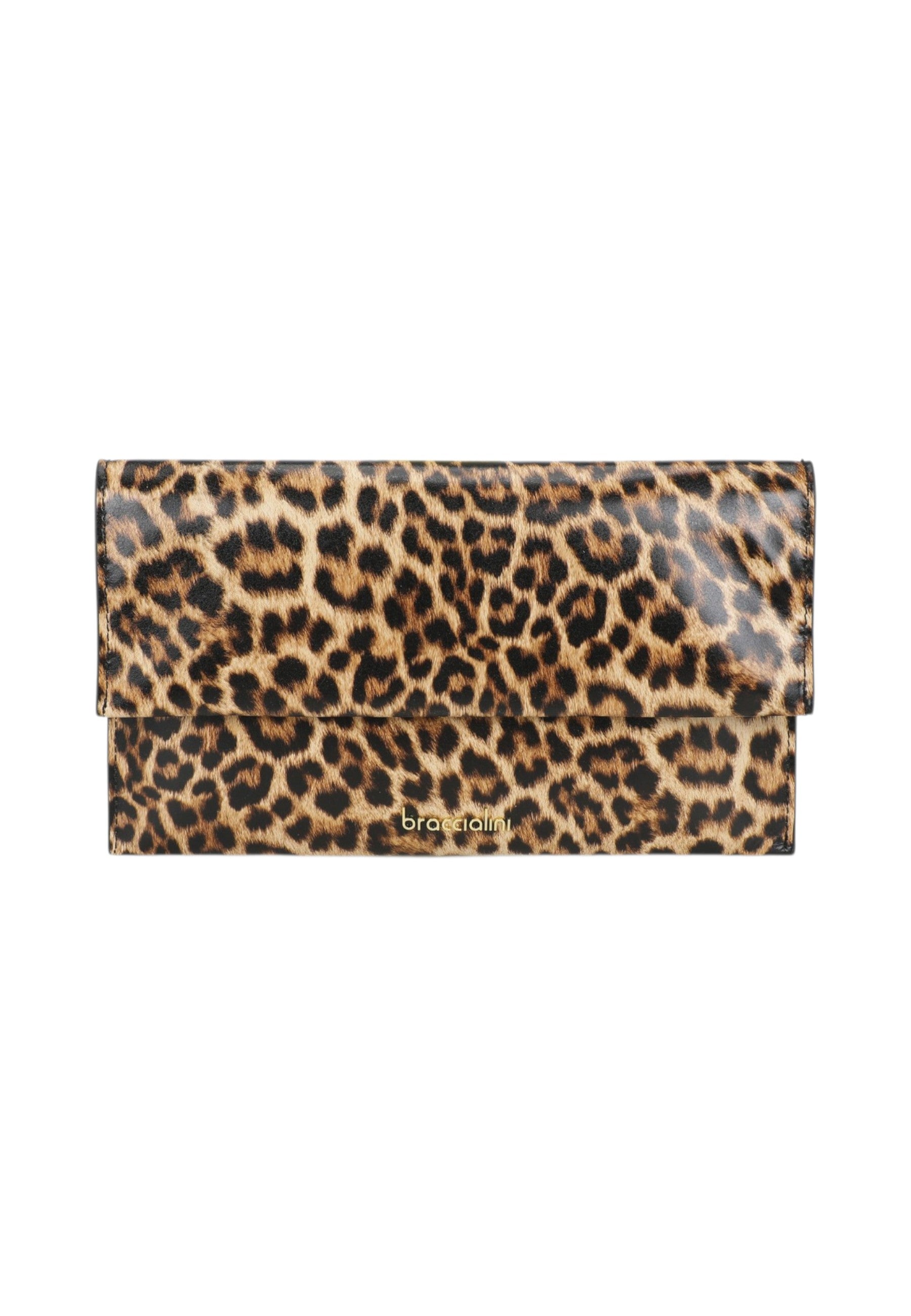 Borsa A Tracolla Donna Braccialini In Pelle Modello Bustina Con Stampa Leopard Dolly B19094PP