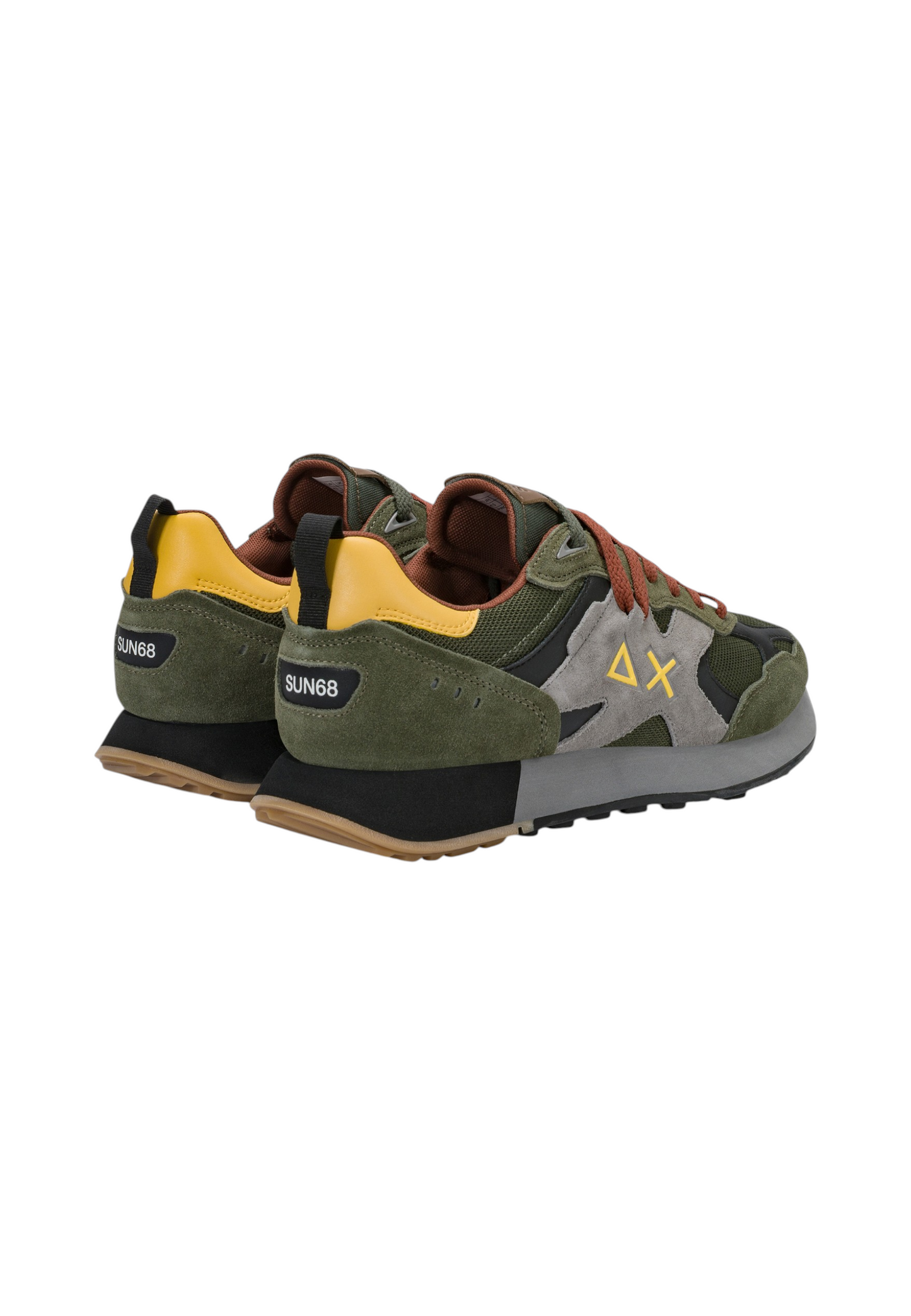 Sneakers Basse Uomo Sun68 Stile Running, Nylon E Suede, Maxi Logo, Outdoor Jaki Outdoor Z46124