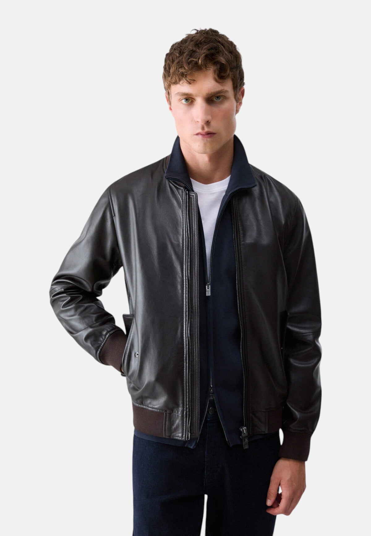 Giacca In Pelle Uomo Liu Jo Bomber  QF6228P0407