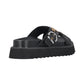 Sandali Bassi Donna Pinko In Nappa Intrecciata Con Anelli Metallici Kate 09 SD0537P003