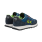 Sneakers Basse Uomo Sun68 Stile Running, Nylon E Suede, Maxi Logo, Dettagli Fluo Jaki 2.0 Fluo Z46123