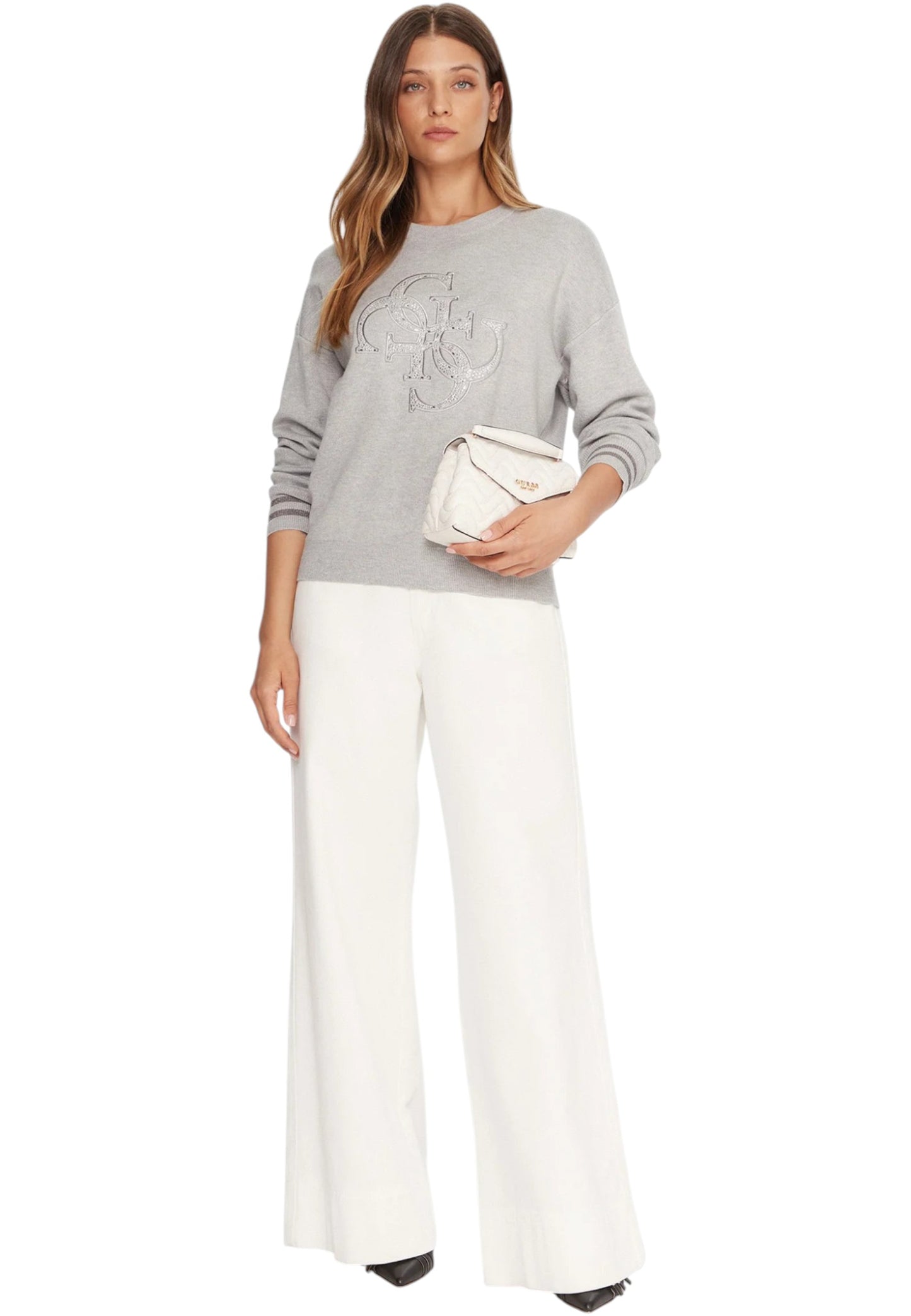 Maglione A Girocollo Donna Guess  Sylvie Logo W5BR42Z26I2