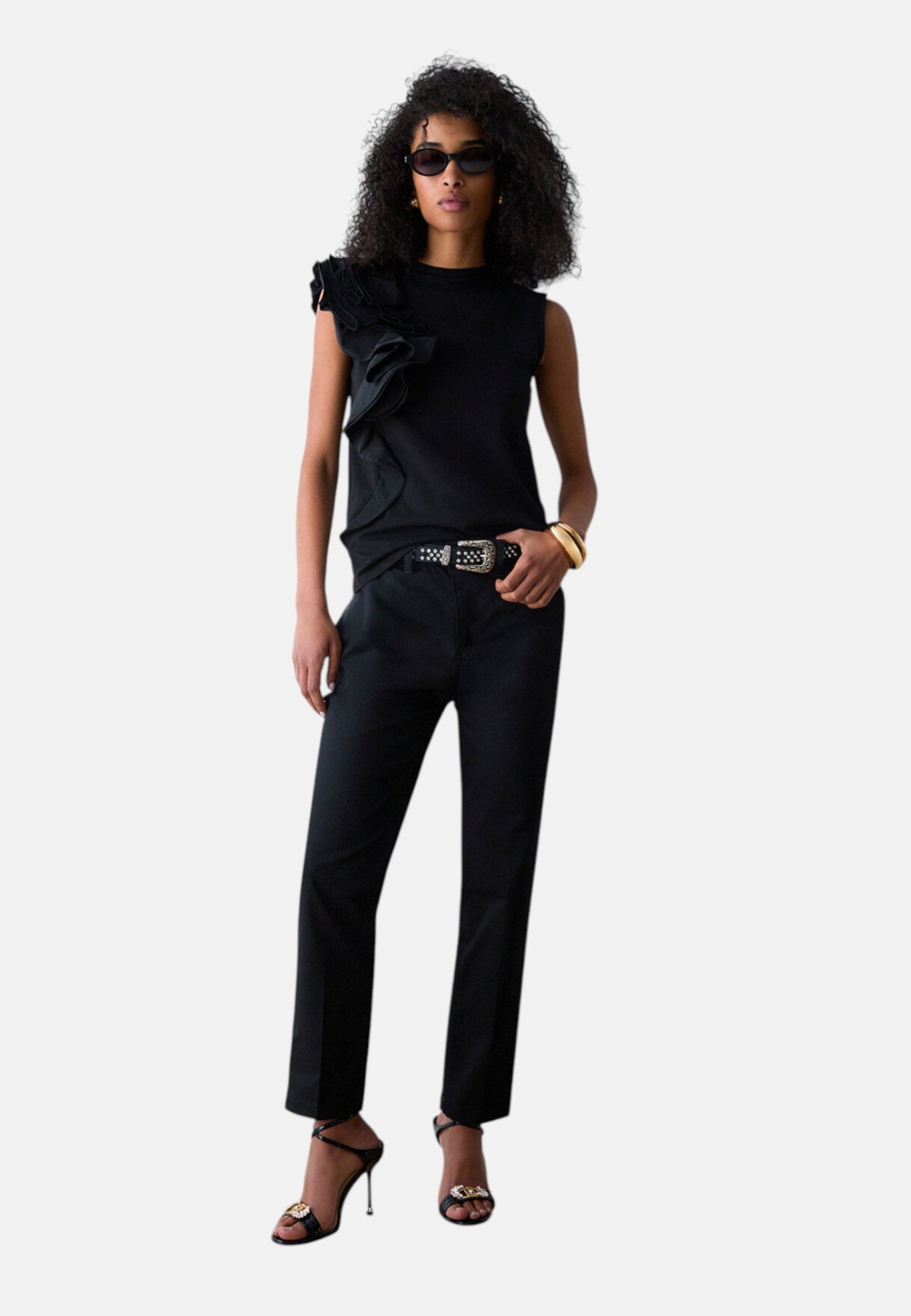 T-Shirt Manica Corta Donna Liu Jo Con Volant  CA6385J6308