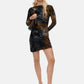 Vestito Corto Donna Desigual Floccato, Motivo astratto, Fit regular, Manica lunga, Scollo a barca Dubl�n 26WWVK18